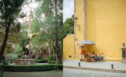 The leafy courtyard of the Ignacio Ramírez cultural centre in San Miguel de Allende