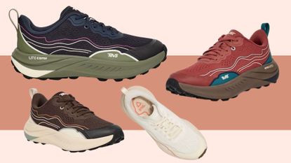 A selection of Teva walking shoes in various colours, the Trailwinder Low moel