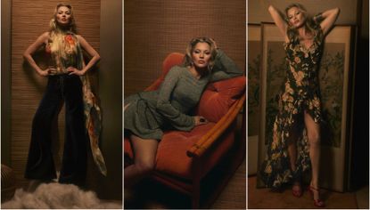 trio of images of Kate Moss