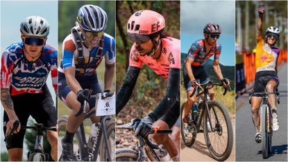 A collage of the top gravel racers in the US