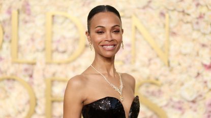 zoe saldana at the golden globes