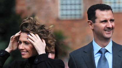 Syrian President Bashar al-Assad and his wife Asma in 2010, at an official welcoming ceremony in Sofia