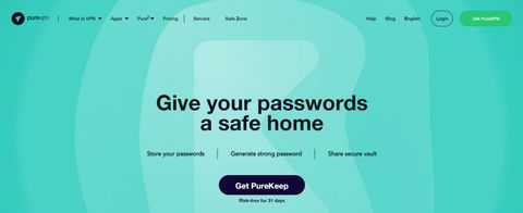 Website screenshot for PureKeep