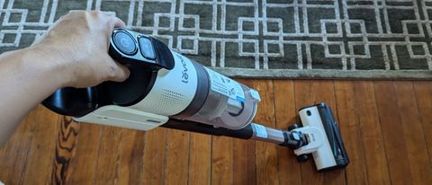 Levoit LVAC-200 vacuum, being tested on hardwood floor