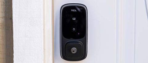 TCL D1 Pro lock attached to front door