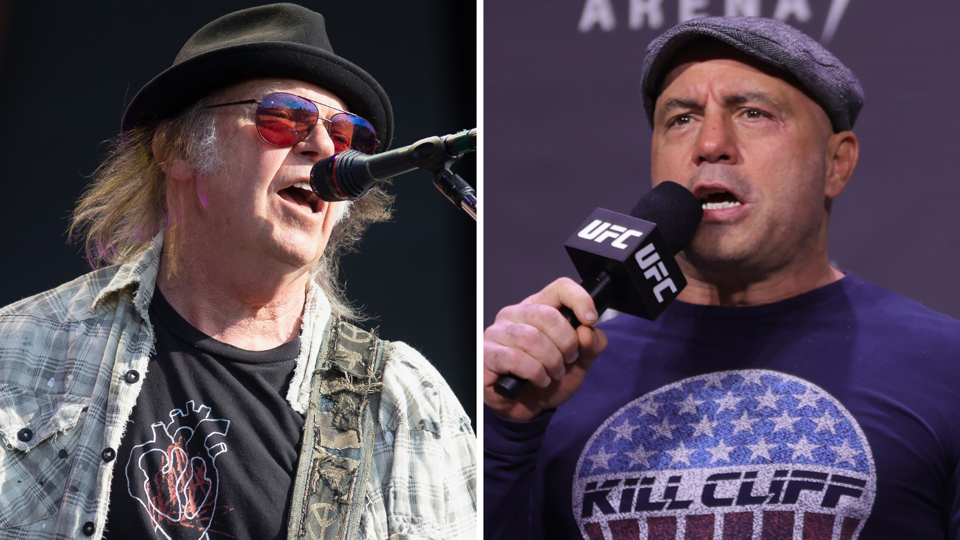 Musician Neil Young and outspoken commentator Joe Rogan