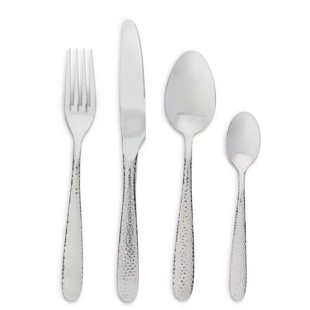 argos hammered stainless steel cutlery