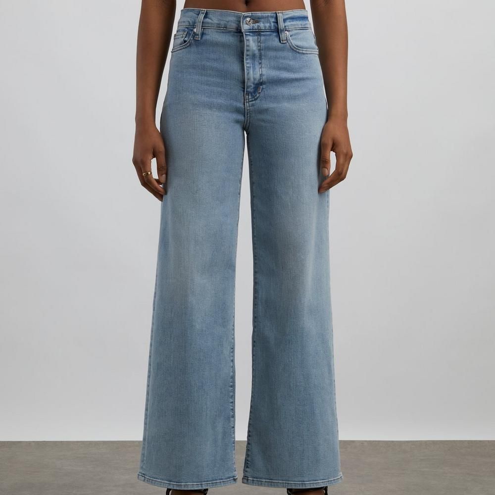 Le Slim Palazzo High-Rise Wide-Leg Jeans in Tribute
