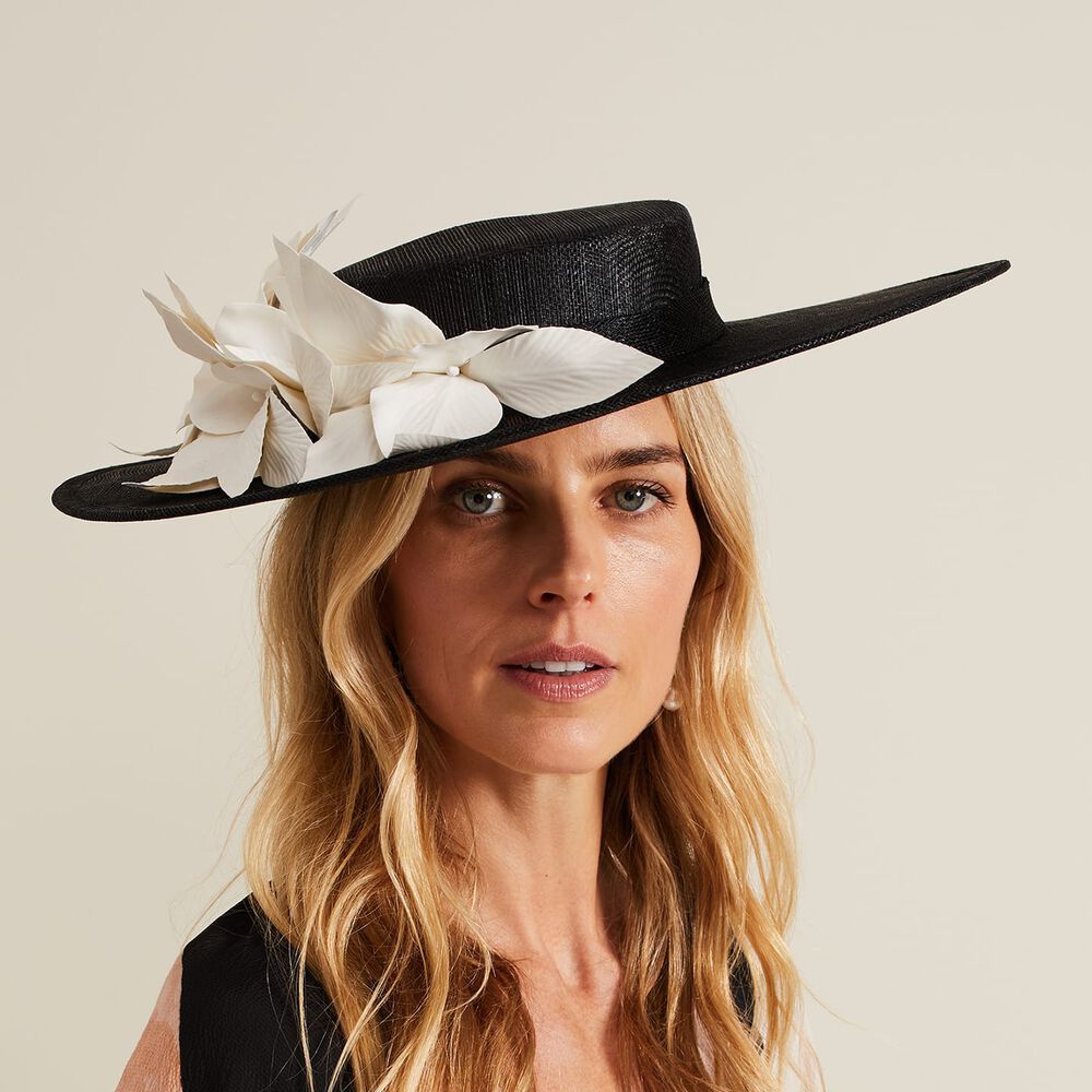 3d Flower Statement Boater Fascinator
