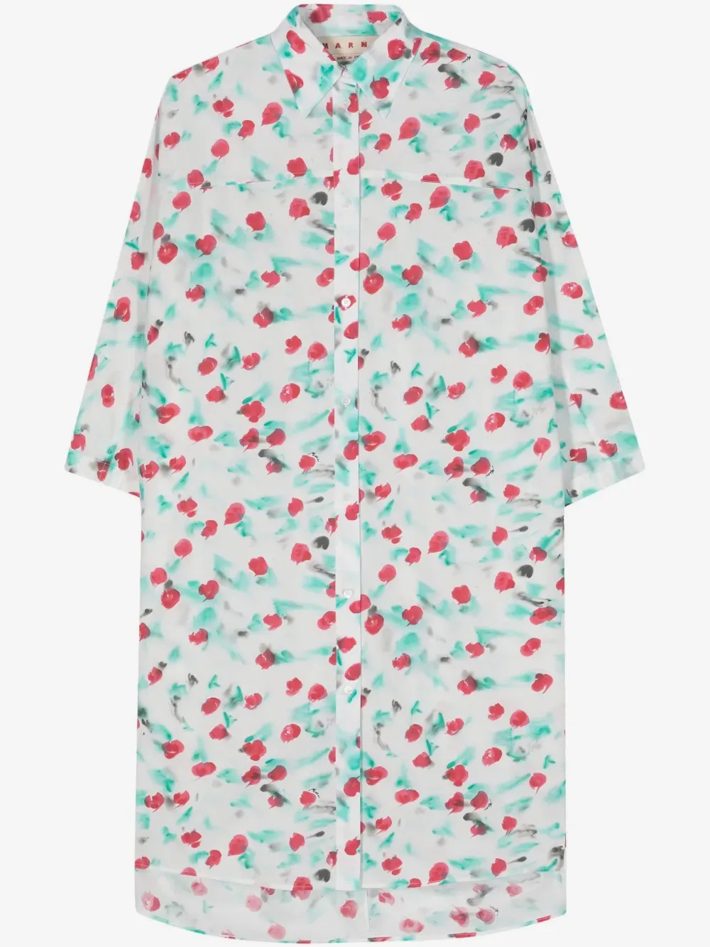 Marni Reverie-Print Cotton Shirtdress | 40