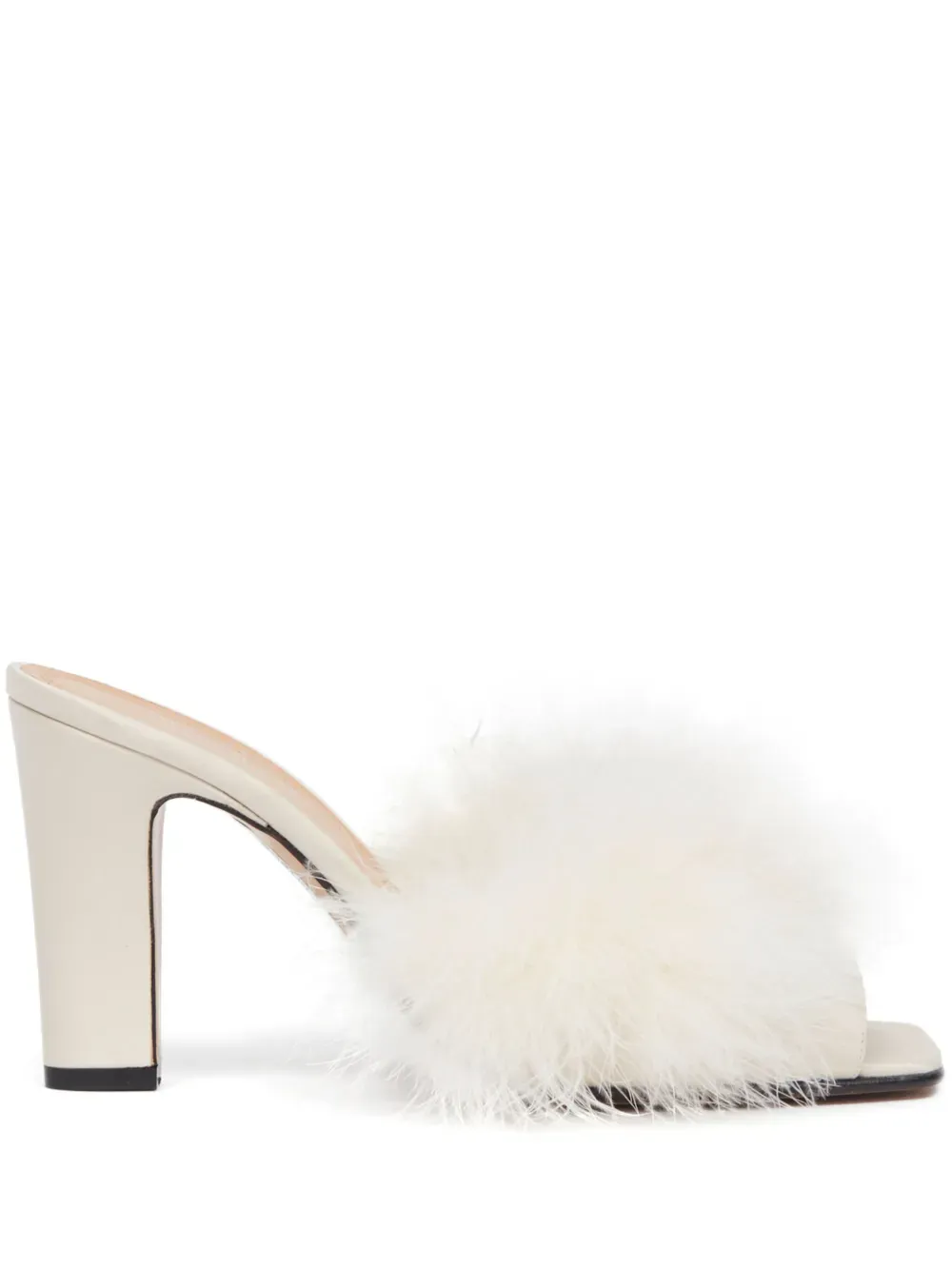 Maison Margiela 90mm Feather Satin Sandals | 37.5