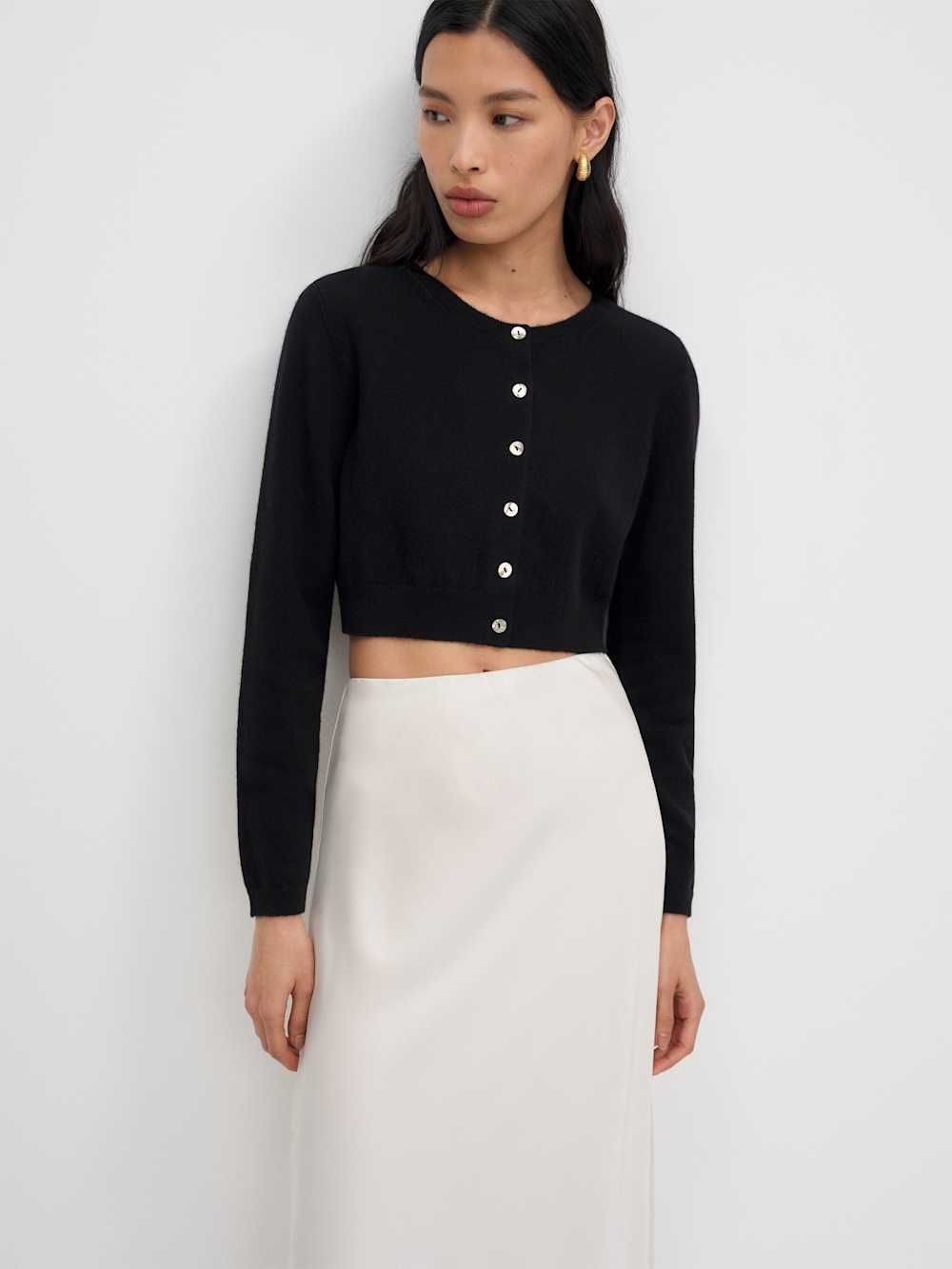 Janie Cashmere Crew Cardigan