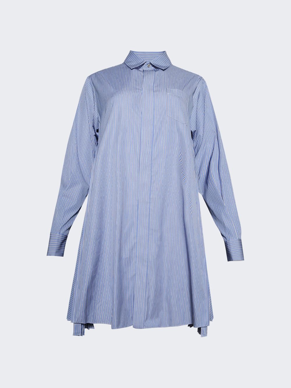 Poplin Shirt Dress Light Blue Pinstripe