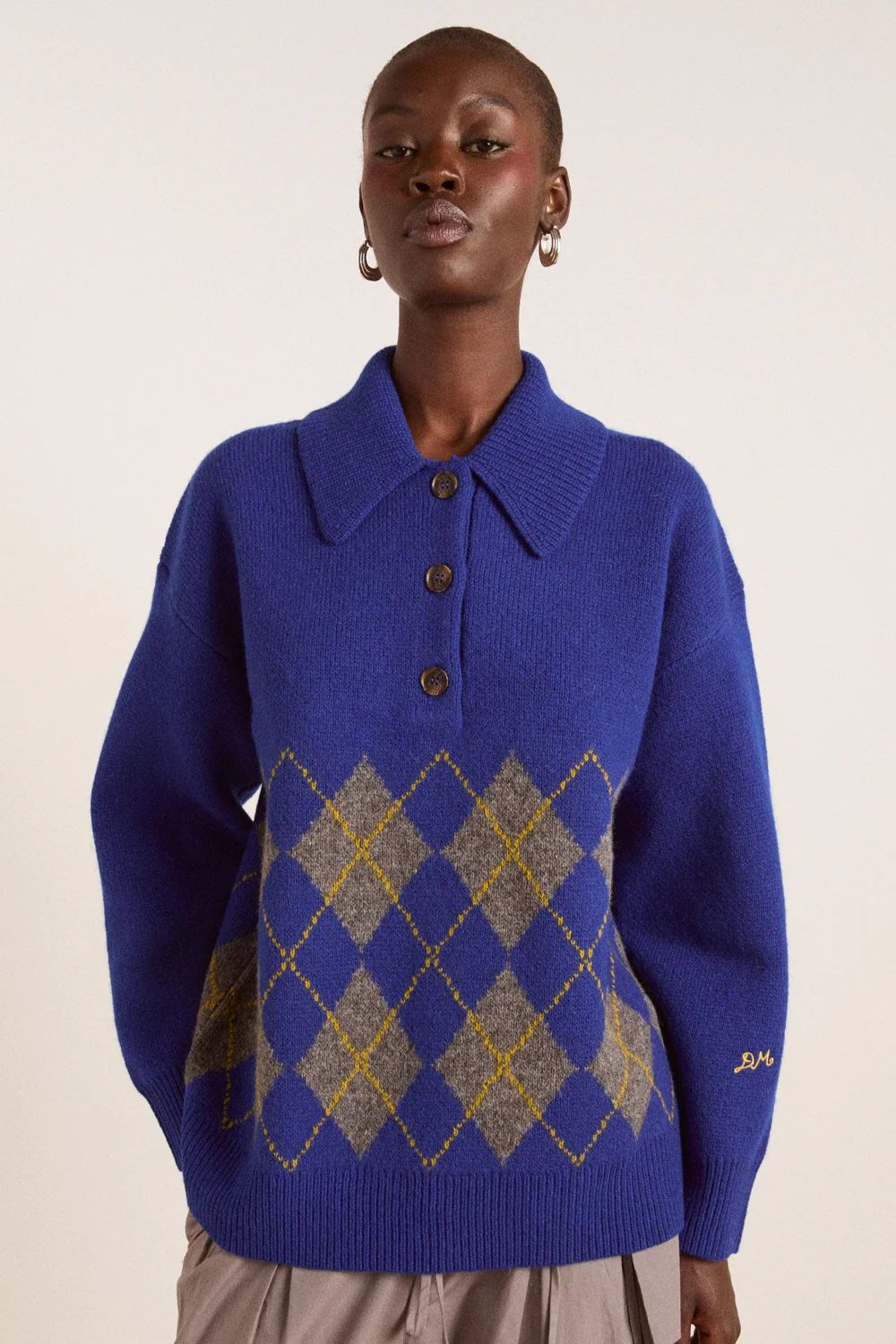 Damson Madder argyle sweater