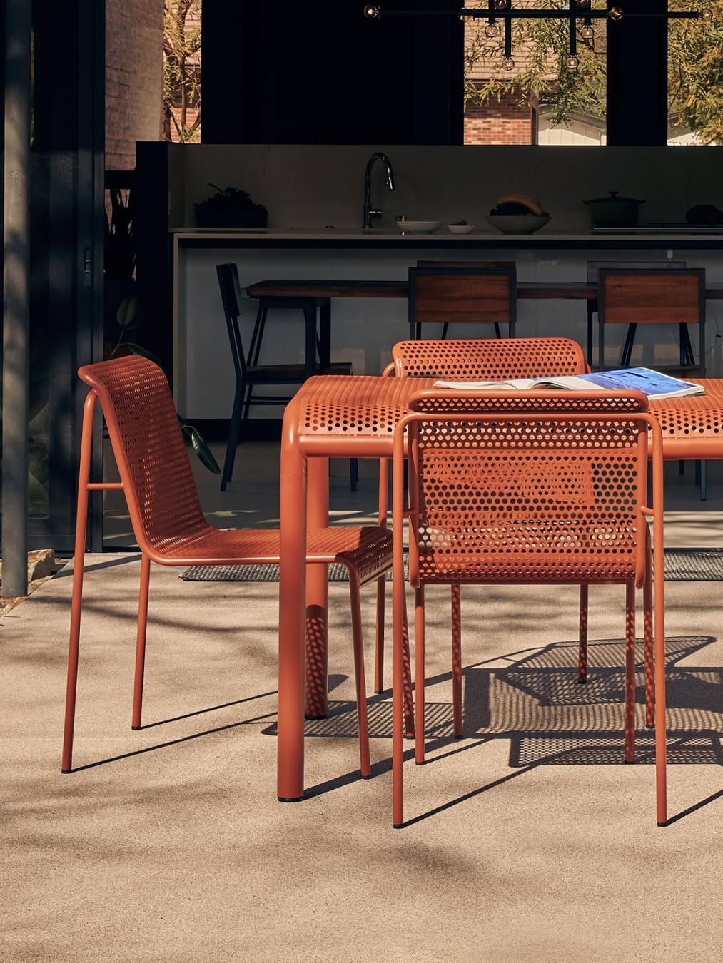 orange dinnig furniture