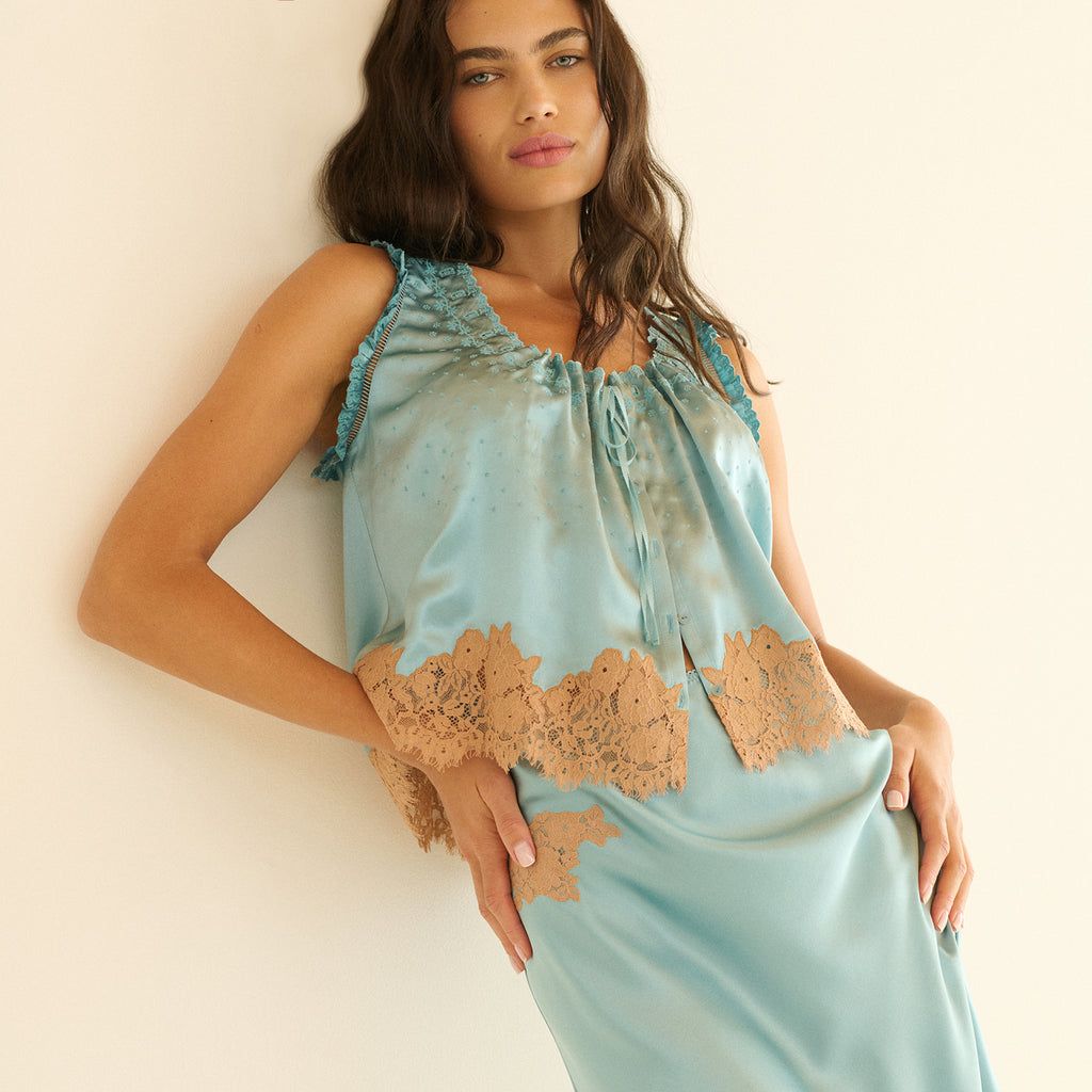 Toulouse Top -- Deep Aquamarine