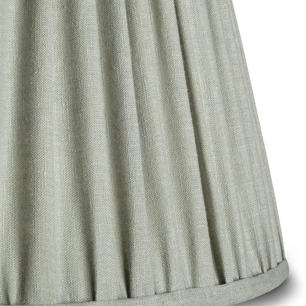 50cm Gathered Straight Empire Shade With Carrier in Smog Stone Washed Linen