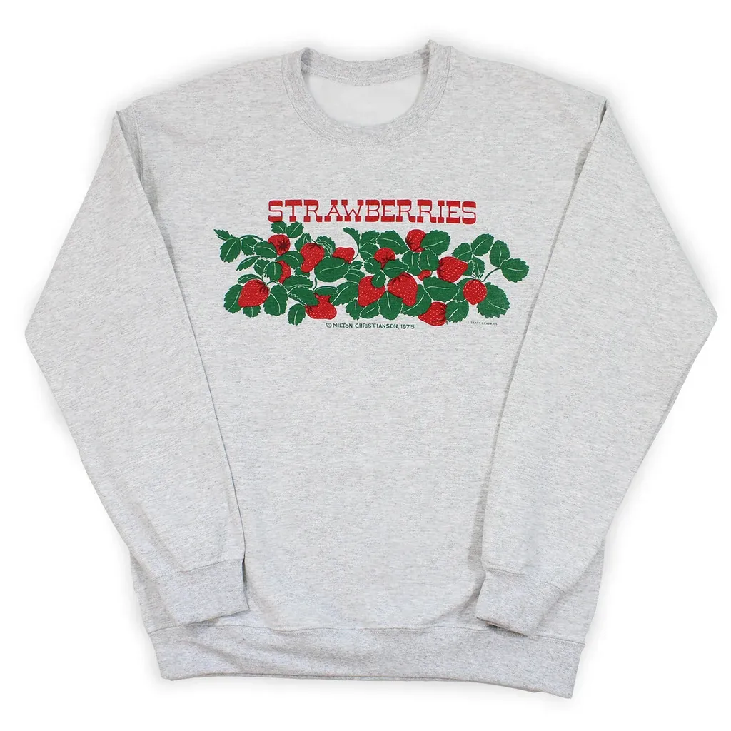 Liberty Graphics, Strawberries Ash Crew Neck Sweatshirt
