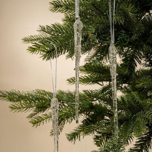 Frosted Icicle Ornaments (set of 3)