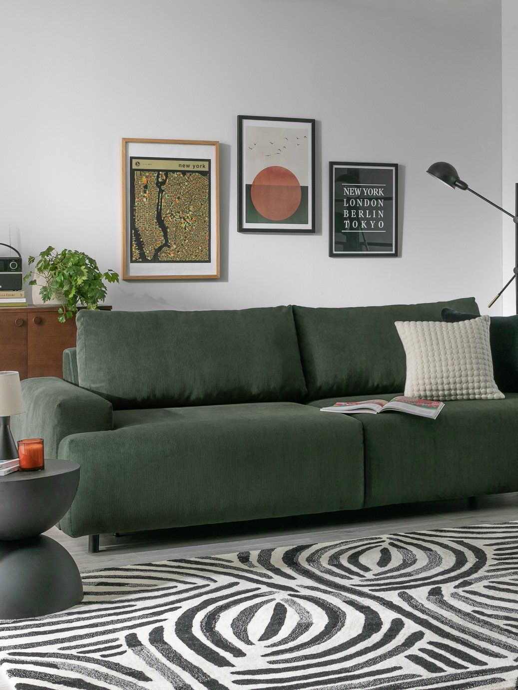 Habitat Julien Fabric 4 Seater Sofa Bed - Green