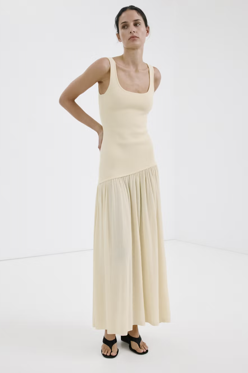 Asymmetrical-Cut Knit Dress, (Was $100)