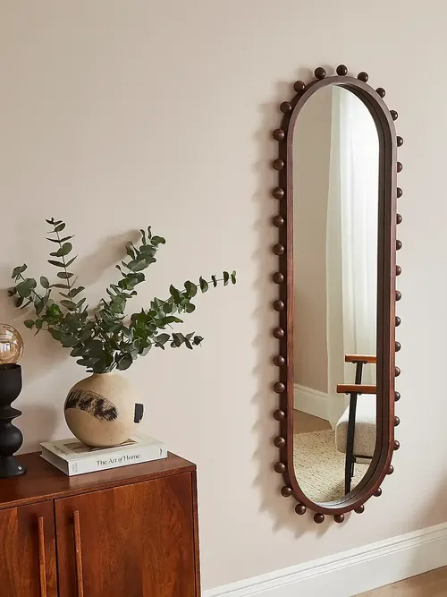 Brooke Bobble Lozenge Oval Full Length Wall Mirror