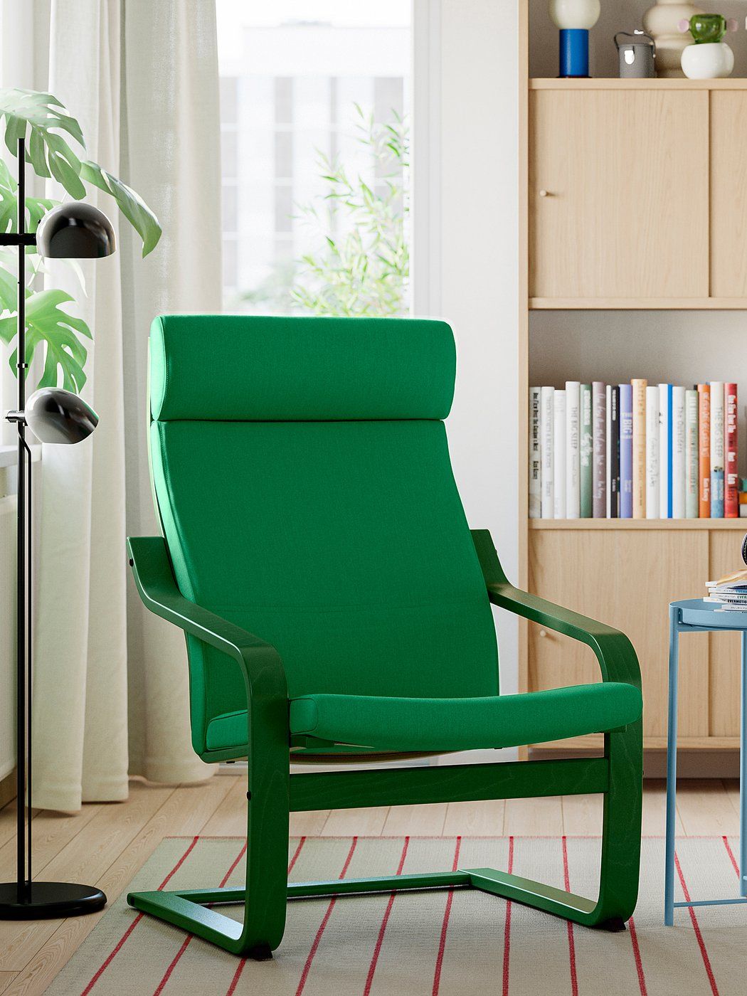 Po&amp;Auml;ng Armchair - Dark Green/vissle Deep Green
