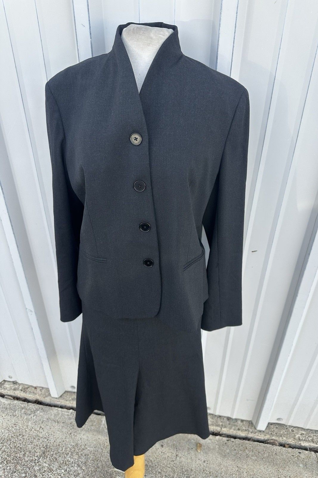 Ralph Lauren Sz 16jacket 14skirt Wool 2 Piece Suit Set