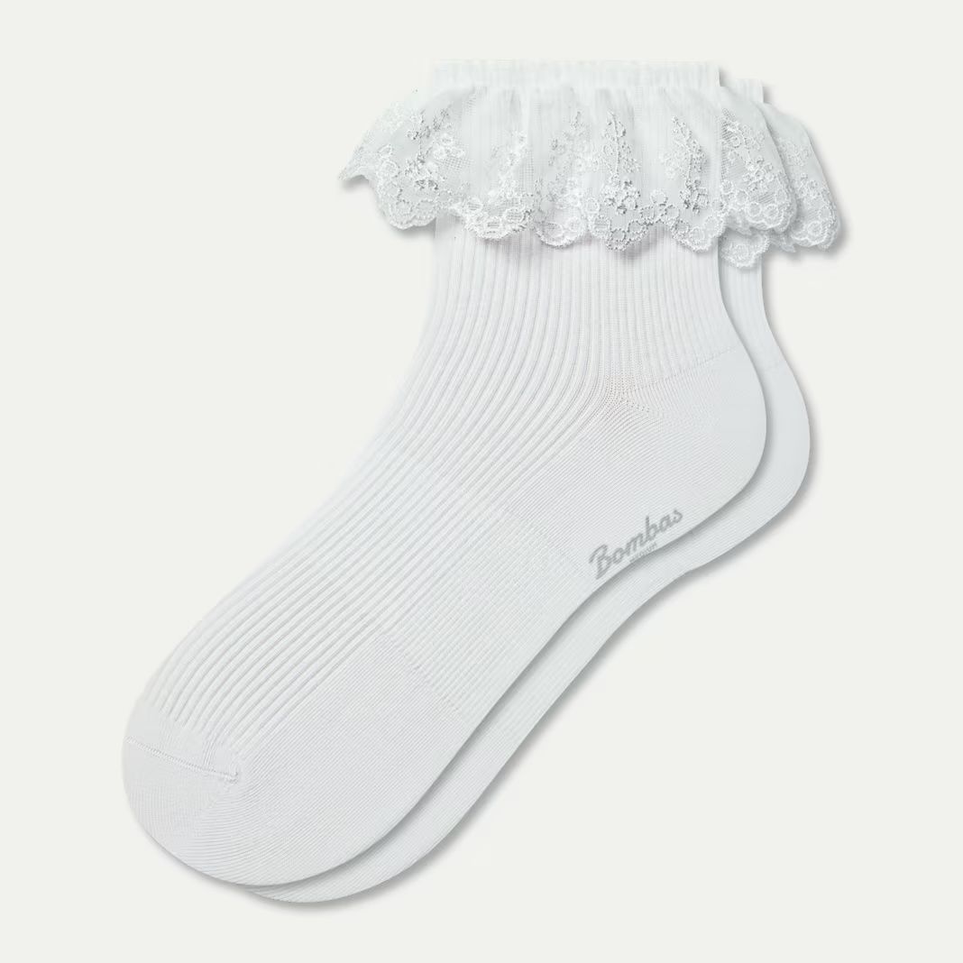 Bombas, Women's Ruffle Lace Quarter Socks