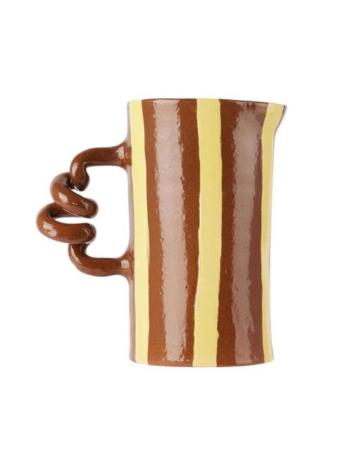 Brown & Yellow Stripe Delights Wiggle Jug