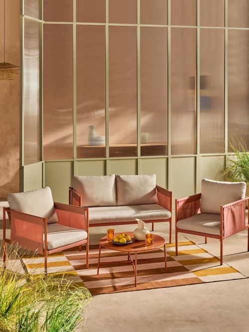 4 Piece Estelle Garden Lounge Set in Terracotta