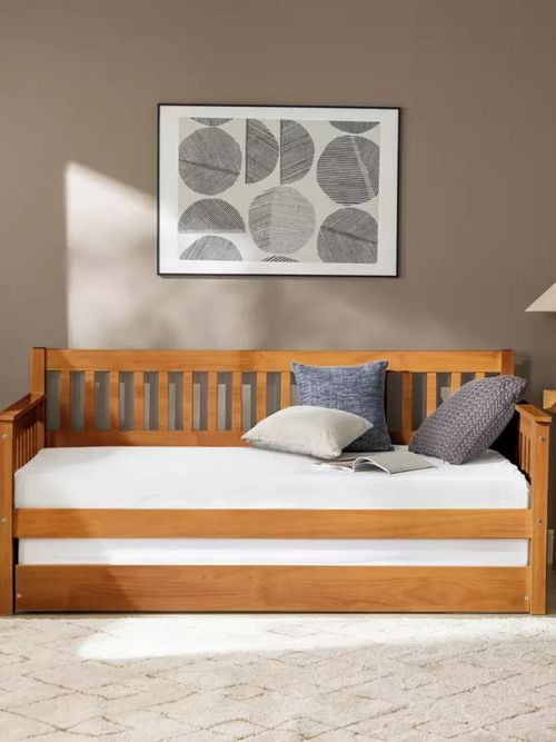Home Aspley Trundle Day Bed in Oak Effect