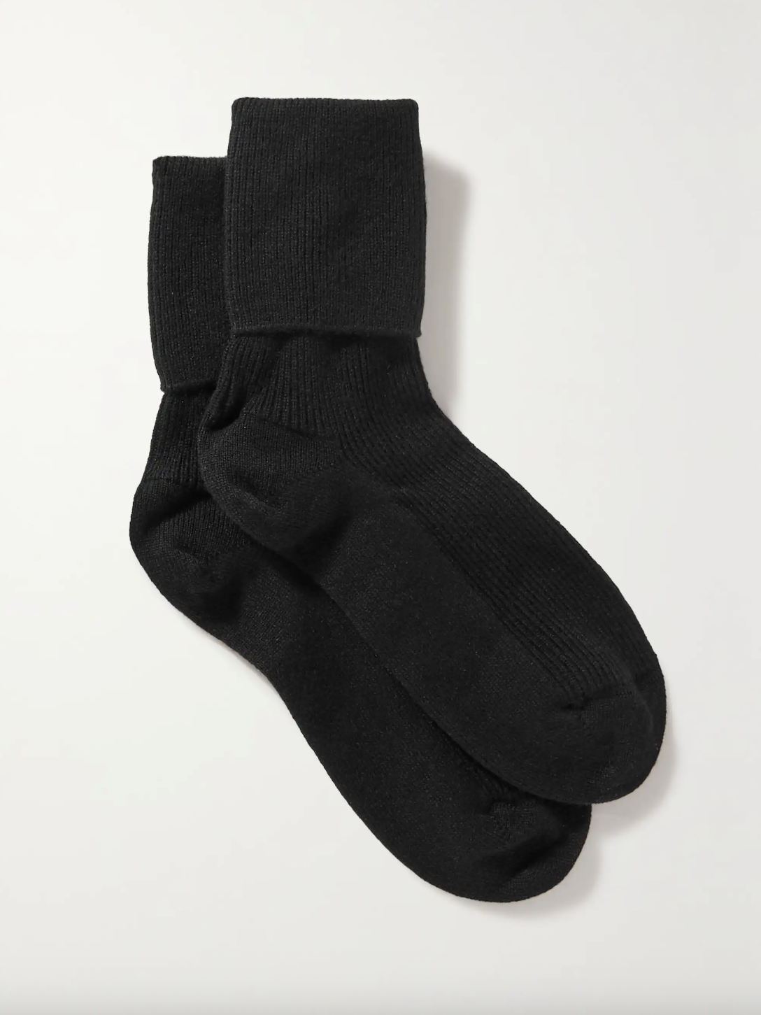 Johnstons of Elgin, Ribbed Cashmere-Blend Socks