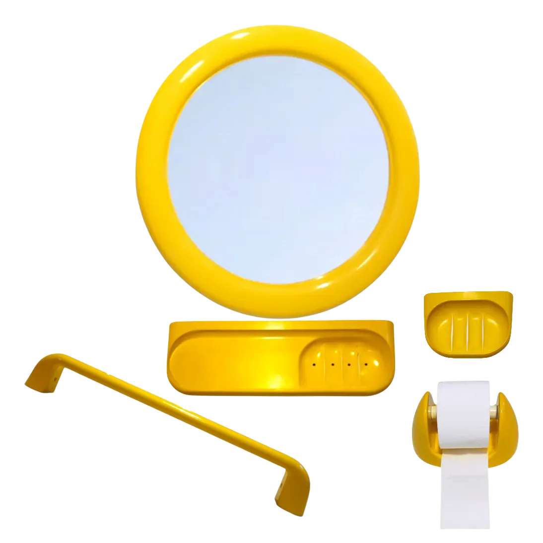 Vintage Bathroom Accessories Set, 1980s, Set of 5