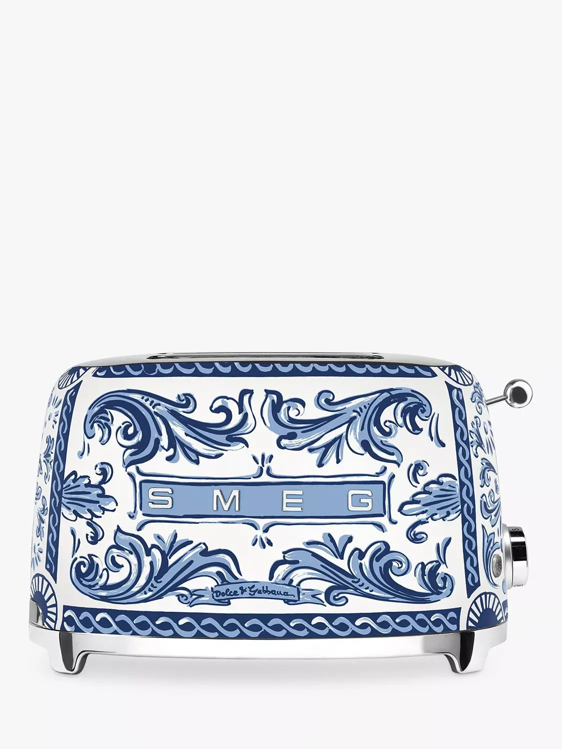Smeg Dolce &amp;amp; Gabbana Tsf01dgbuk Mediterraneo Toaster, Blue/white