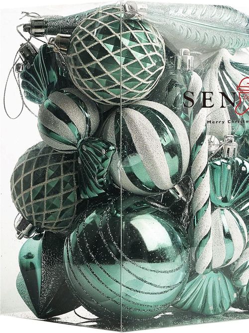 24 Mixed Christmas Ball Ornaments