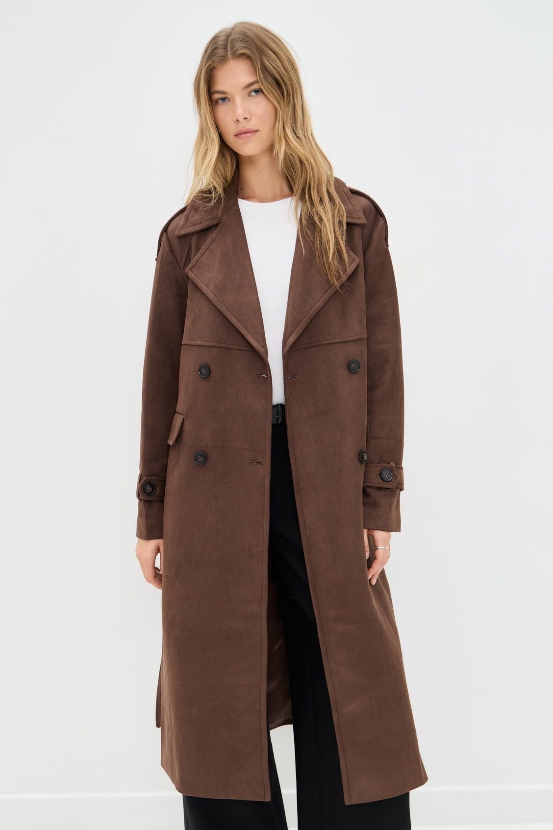 4th &amp;amp; Reckless Wallace Faux Suede Coat