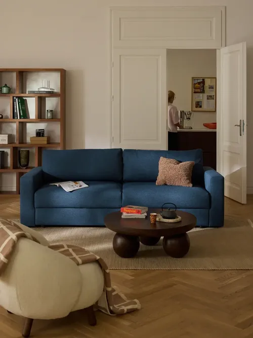 Boucl&eacute; Sofa Bed Tasha (3-Seater)