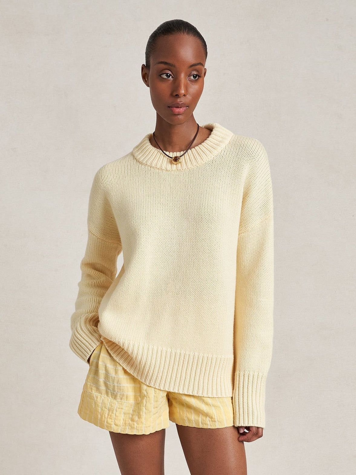 Solid Marin Sweater Xxs in Butter