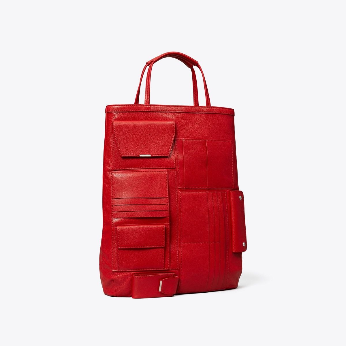 Multi-Pocket Tote in Red, Size Os