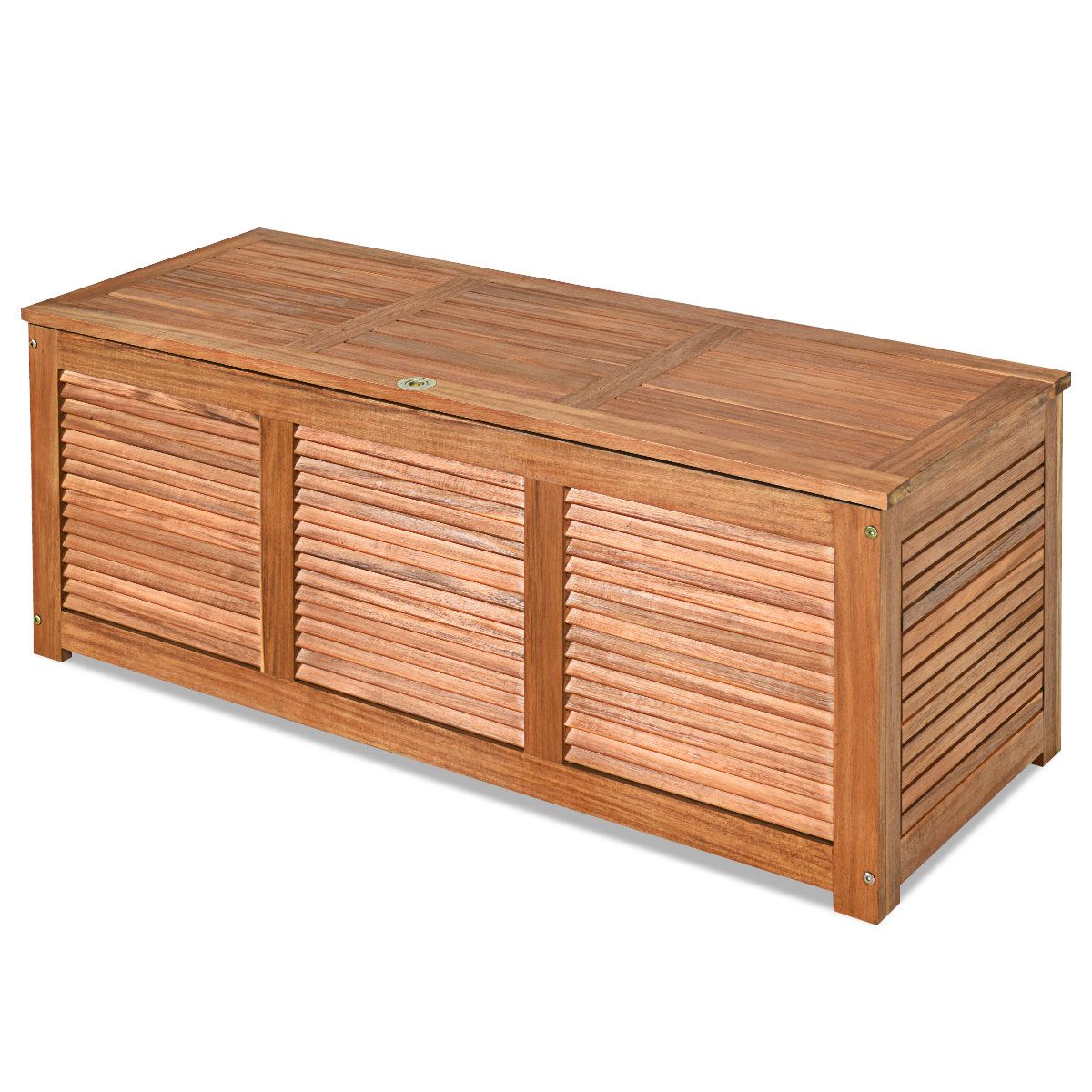 Costway 47 Gallons Acacia Wood Deck Box &amp;amp; Reviews | Wayfair