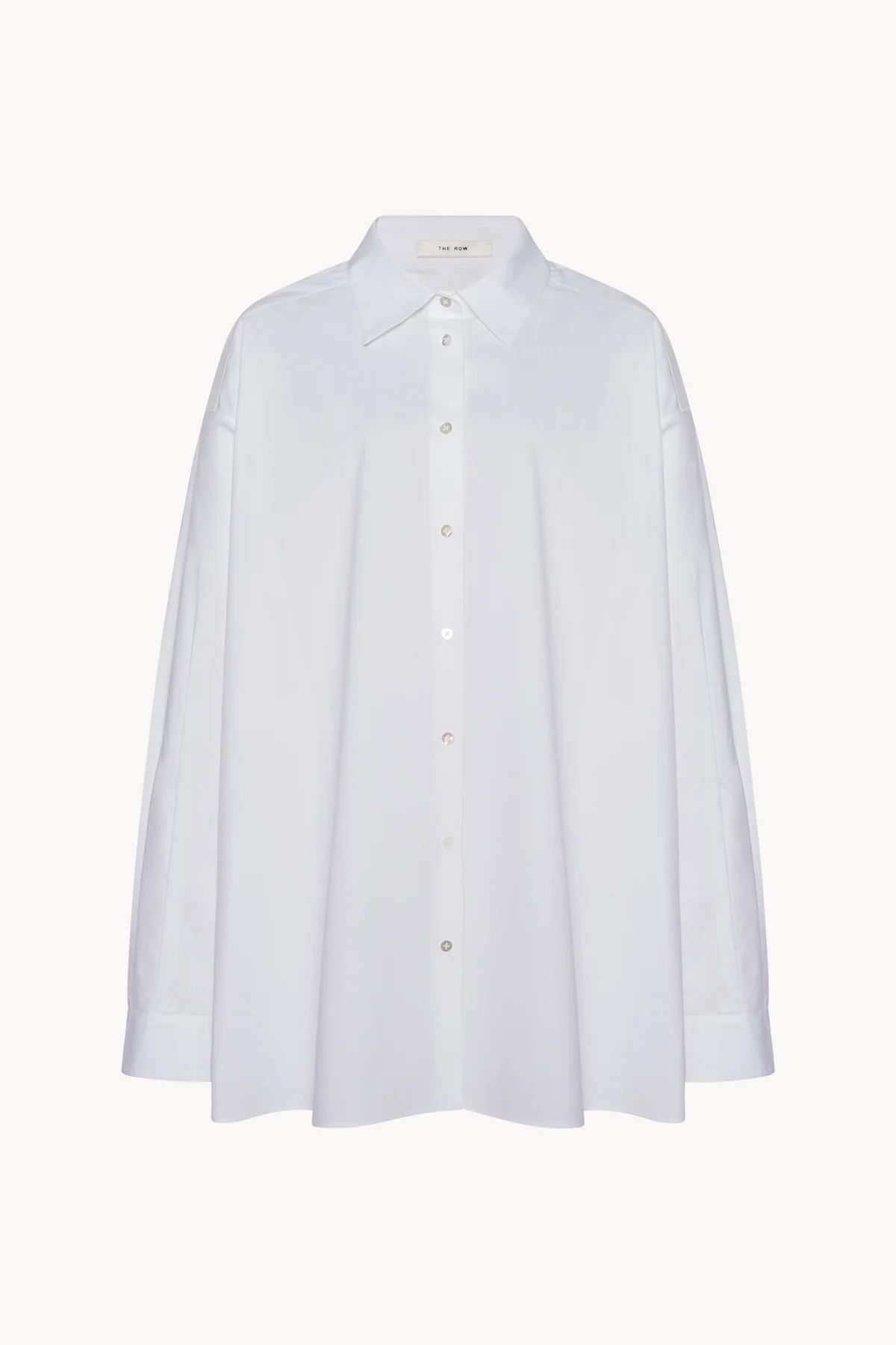 The Row Luka white button-down shirt