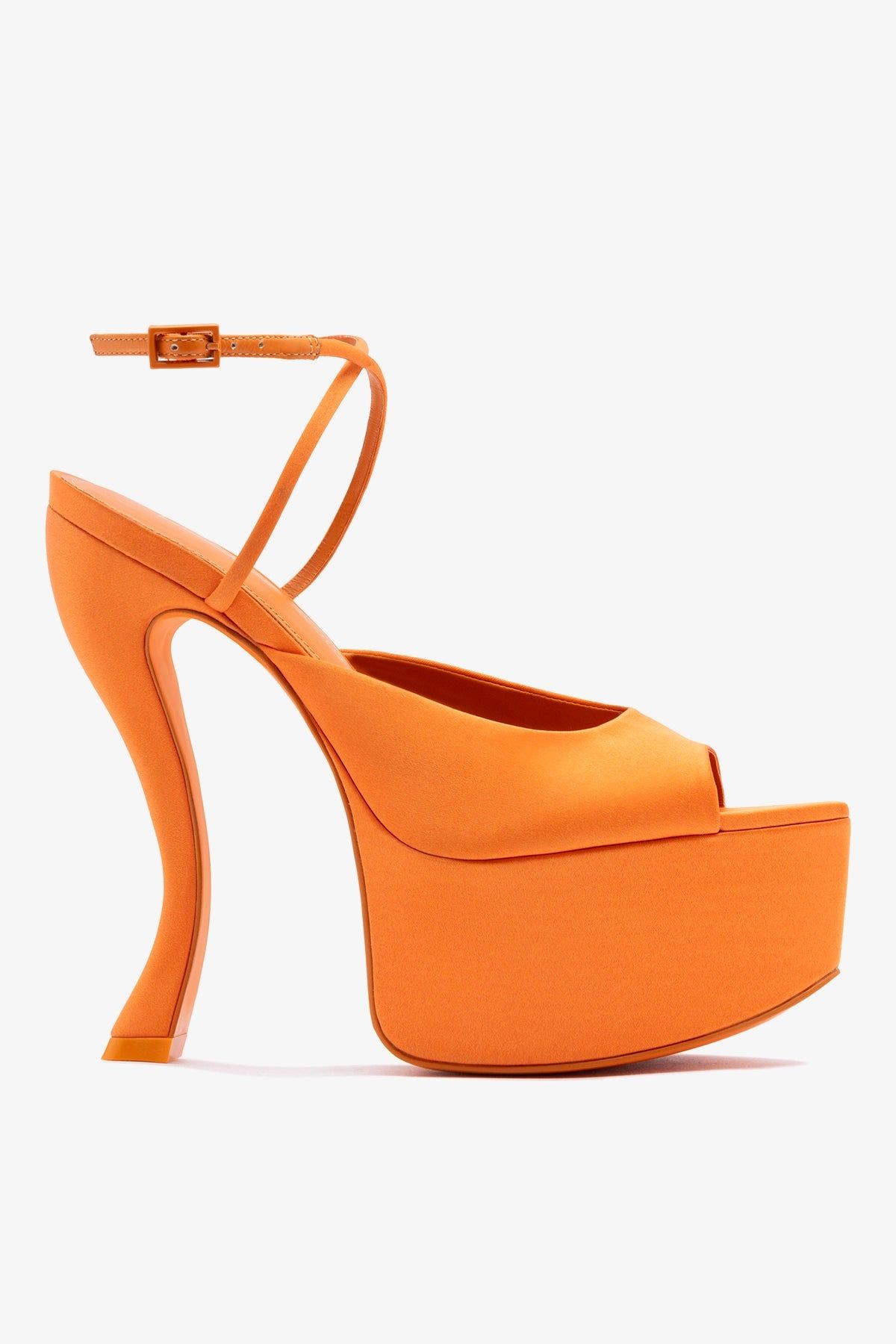 Larroud&amp;eacute; X Nicol&amp;ograve; B.: Lola Sandal Tangerine Satin