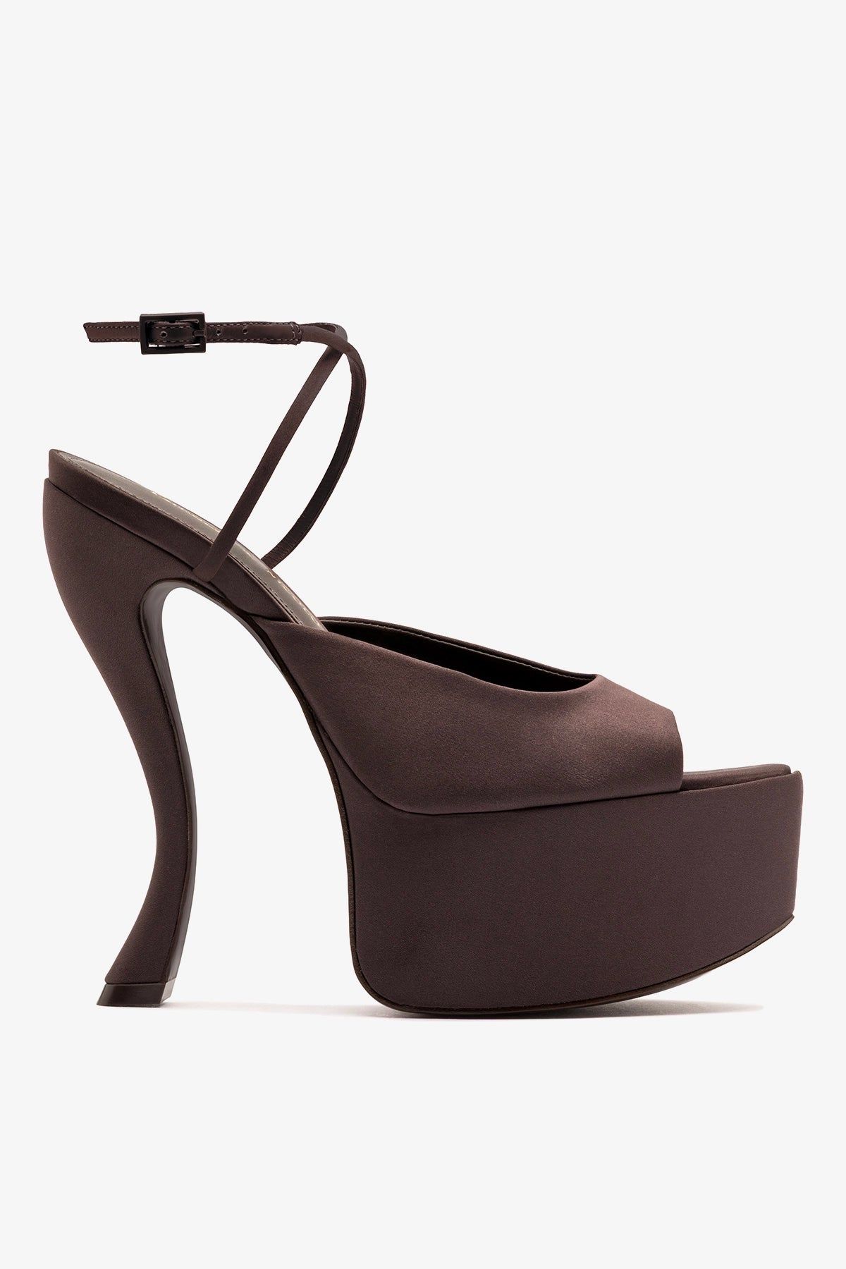 Larroud&amp;eacute; X Nicol&amp;ograve; B.: Lola Sandal Mahogany Satin