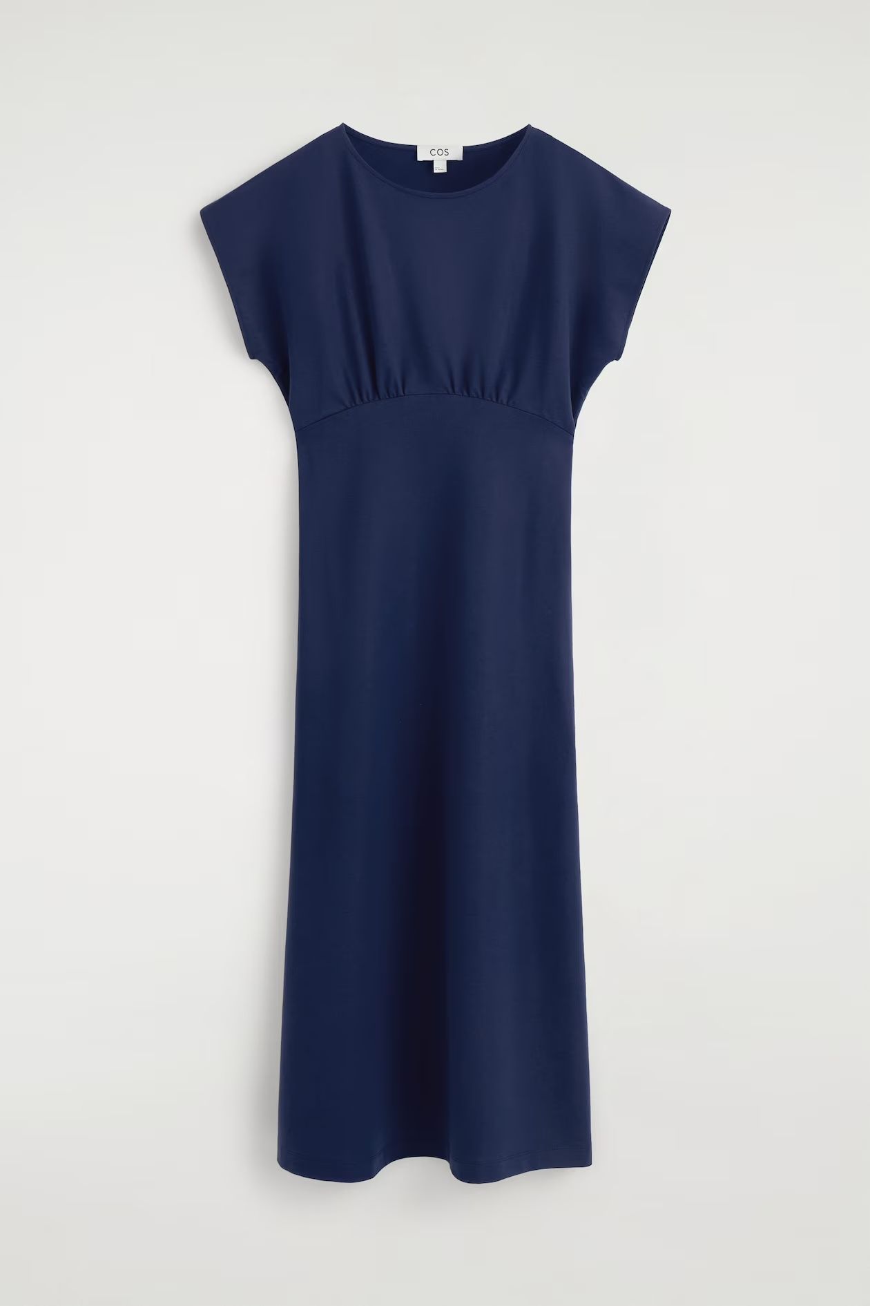 COS, Sculpted Gathered Jersey Midi Dress