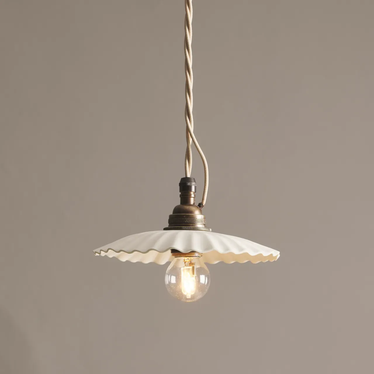 deVOL, Small Narrow Pleat Porcelain Light