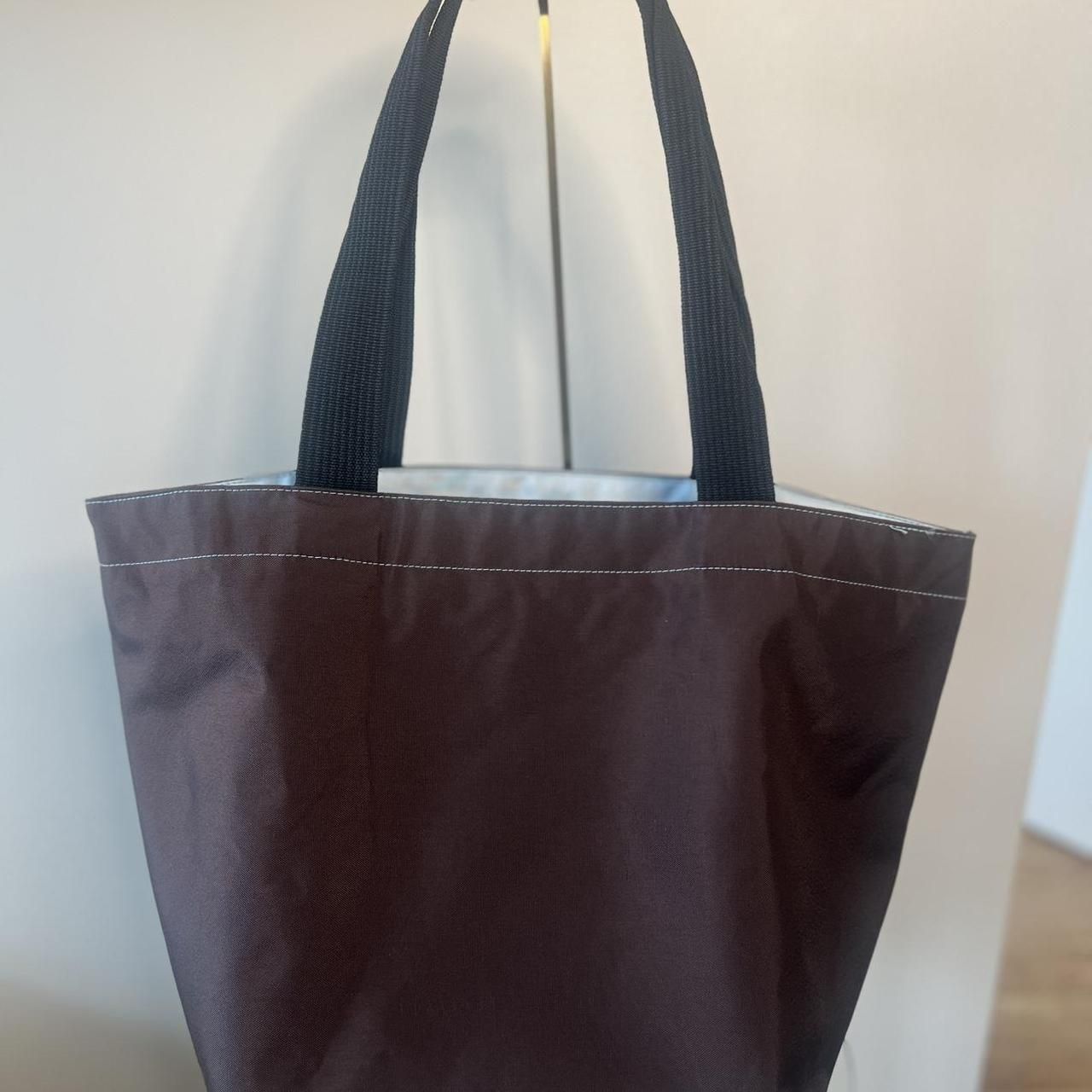 Herv&amp;eacute; Chapelier Paris Nylon Tote Brown Light Blue...