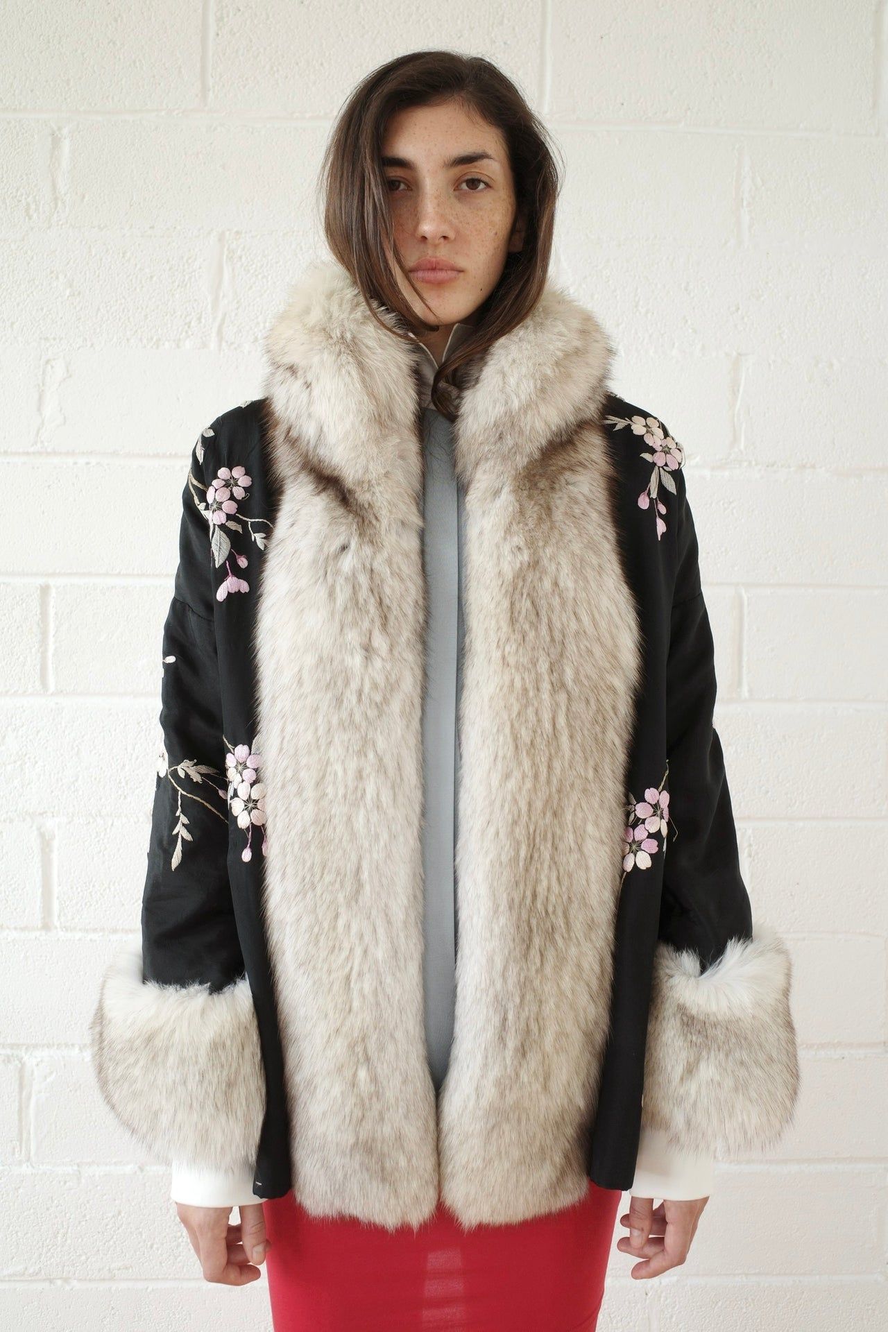 Conner Ives, Demi Couture Reconstituted Vintage Fur and Silk Robe