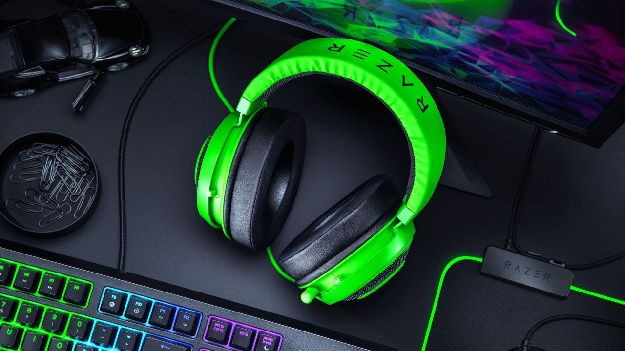 【新品未開封】Razer Kraken Mobile ネオングリーン Razer Kraken Mobile Gaming Headset with Mic Green
