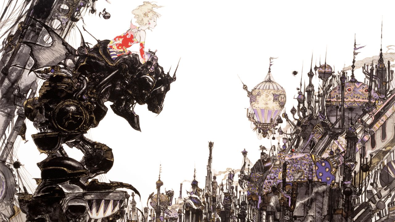 FF6 FINAL FANTASY 6　別れの物語展　イラストスカーフ　未開封 FF6 Final Fantasy 6 Kefka Vs The Returners Art Print 11x17
